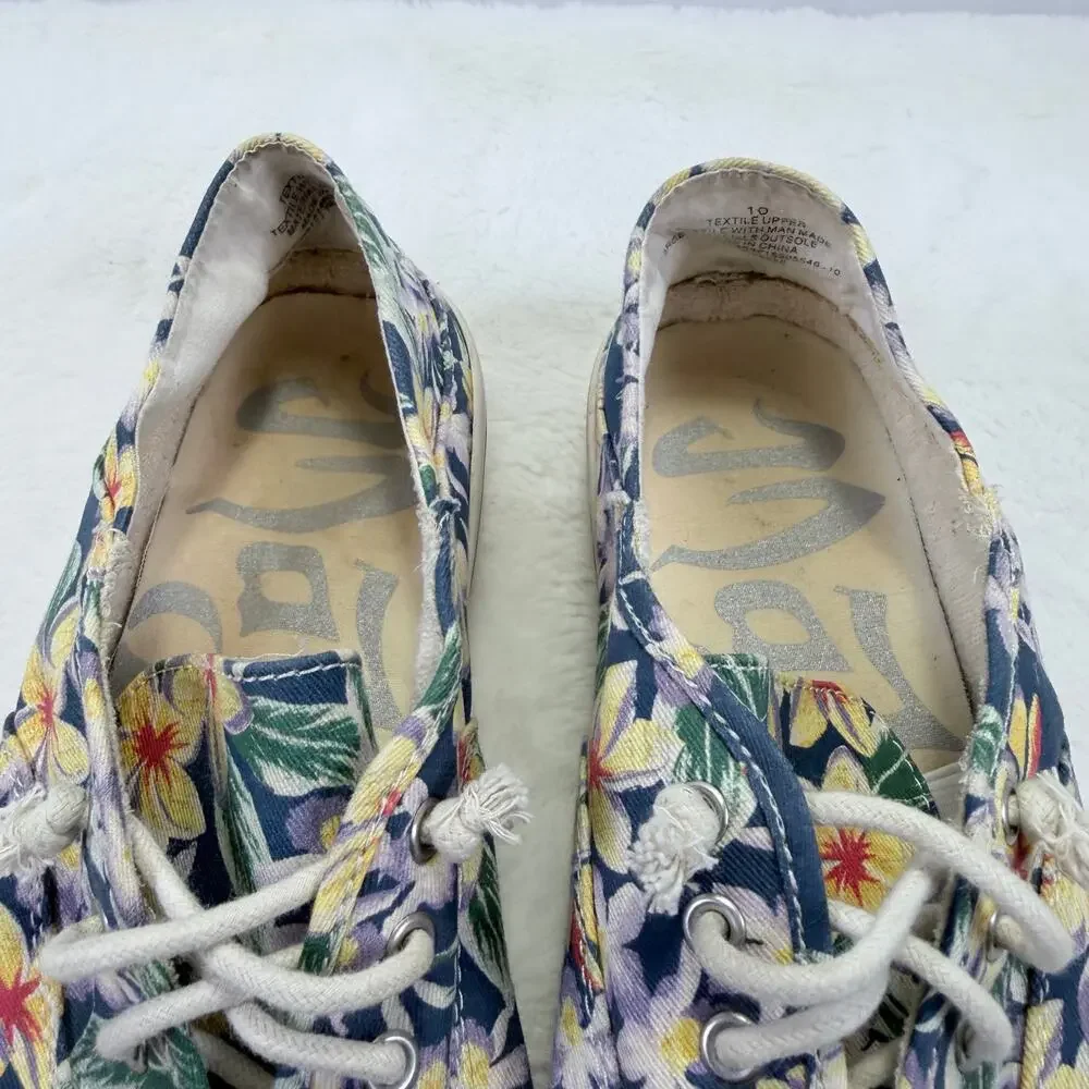 Mad Love Women’s Kendra Floral Canvas Lace-Up Casual Sneakers Size 10